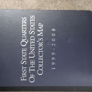 First State Quarters Of the United States Collectors Map 1999-2008